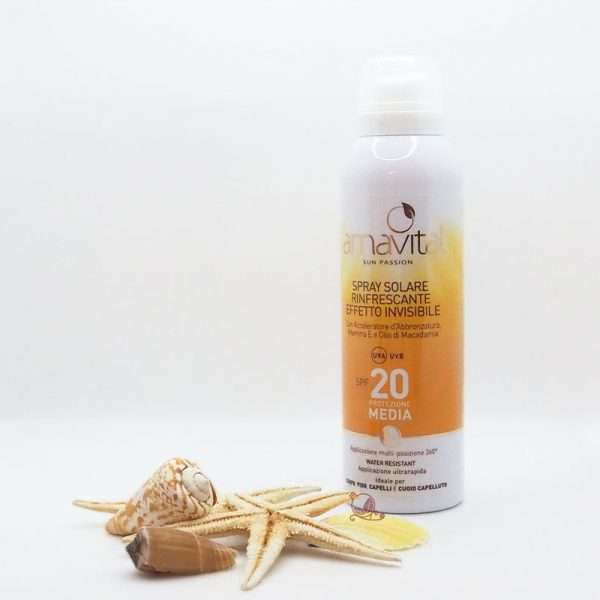 Amavital Spray Solare Rinfrescante Effetto Invisibile SPF20