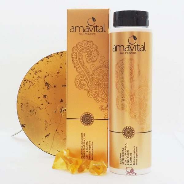 Amavital Balsamo Setaleggera con Oli di Argan, Lino, Buriti e Tamanu